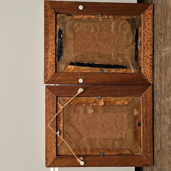 Beautiful & RARE Wooden Framed Horse Wall Art Set Copper and Black - Picture 7 of 8